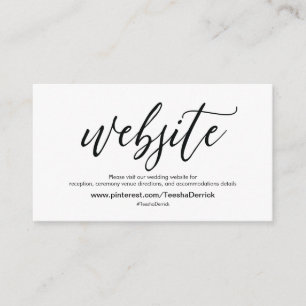 Beautiful Wedding Website Details Enclosure Card