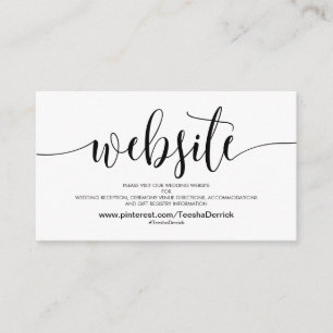 Beautiful Wedding Website Details Enclosure Card