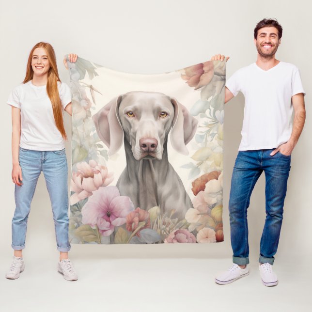 Beautiful Weimaraner Fleece Blanket (In Situ)