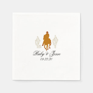 Beautiful  Western Dark Brown Wedding Napkin