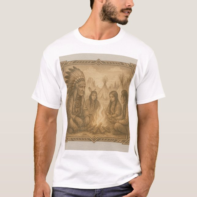 Beautiful western style graphic design. T-Shirt (Front)