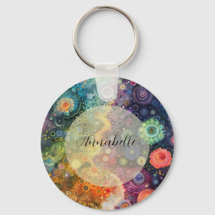 Beautiful Whimsical Colourful Back to School  Keychain