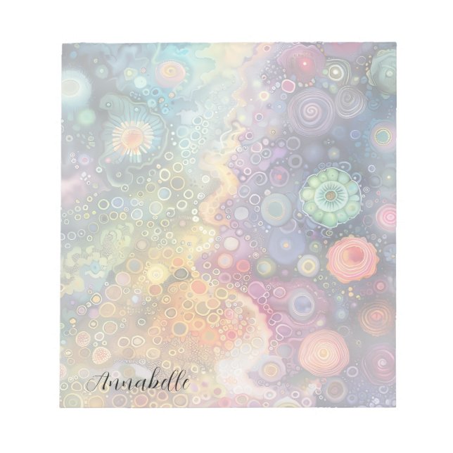 Beautiful Whimsical Colourful Back to School  Notepad (Front)