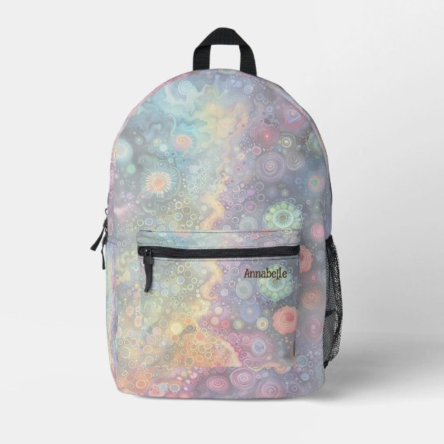 Beautiful Whimsical Colourful Back to School  Printed Backpack (Front)