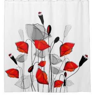 Beautiful Whimsical Red Poppies