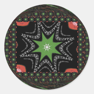 Beautiful Whirling stars background Print vector  Classic Round Sticker