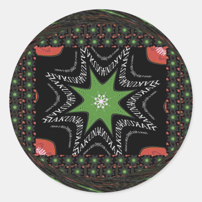 Beautiful Whirling stars background Print vector  Classic Round Sticker (Front)