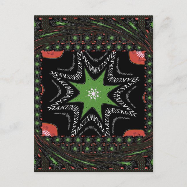 Beautiful Whirling stars background Print vector  Postcard (Front)