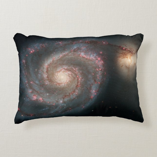 Beautiful  Whirlpool Galaxy Accent Pillow (Front)