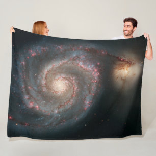 Beautiful Whirlpool Galaxy Fleece Blanket