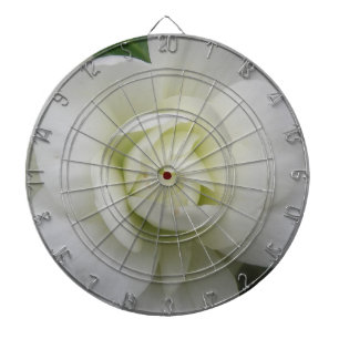 Beautiful White Carnation Dart Board