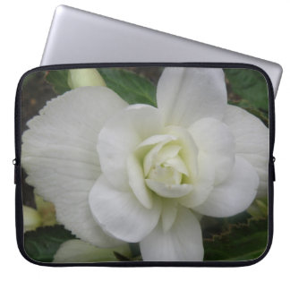 Beautiful White Carnation Laptop Bag