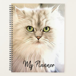 Beautiful White Cat Planner