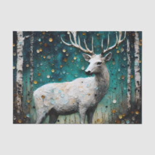 Beautiful White Deer Decoupage Tissue Paper
