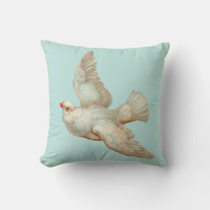  beautiful white dove throw pillow
