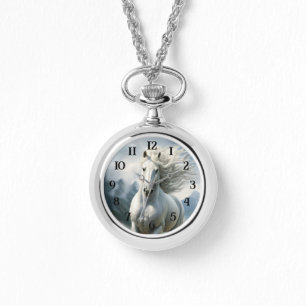 Beautiful White Equestrian Horse Watch