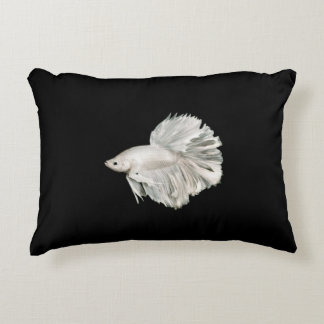 Beautiful white fish accent pillow
