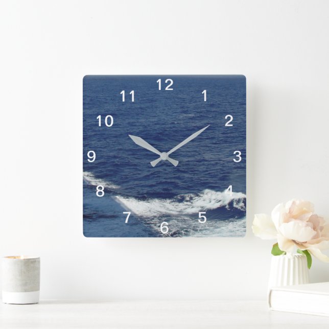 Beautiful White Foam Waves Wall Clock (Home)