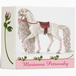 Beautiful White Horse Binder
