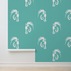 Beautiful White Horse Design  Wallpaper