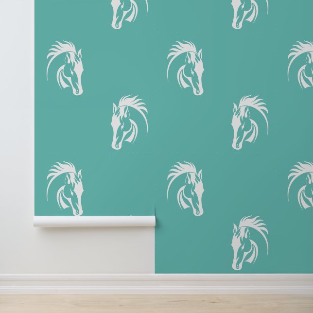 Beautiful White Horse Design  Wallpaper (Application)