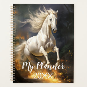 Beautiful White Horse Planner
