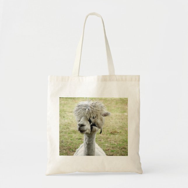 Beautiful White Llama Tote Bag (Front)