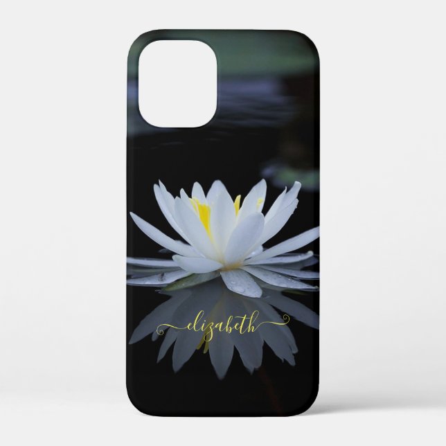 Beautiful White Lotus Flower,Lake,Zen Case-Mate iPhone Case (Back)