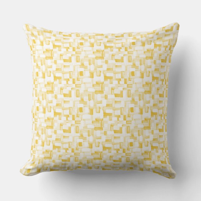 Beautiful white or yellow colour throw pillow (Front)
