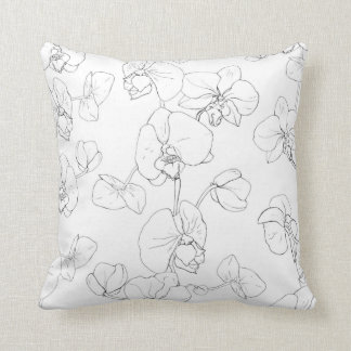 beautiful white orchids throw pillow