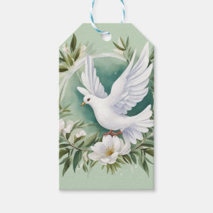 Beautiful White Peace Dove Gift Tags