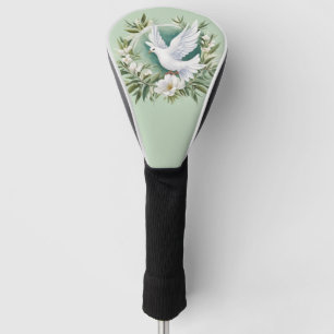 Beautiful White Peace Dove Golf Head Cover
