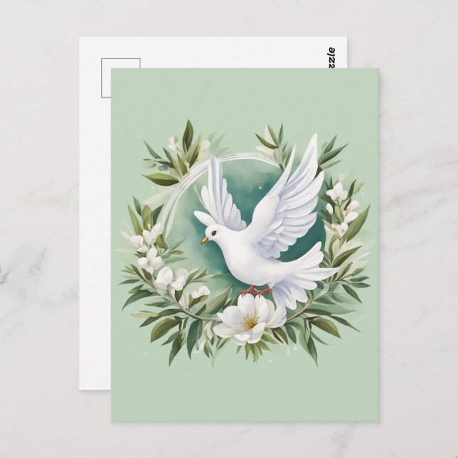 Beautiful White Peace Dove Postcard (Front/Back)