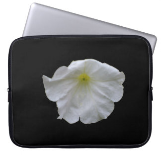 Beautiful White Petunia Laptop Bag