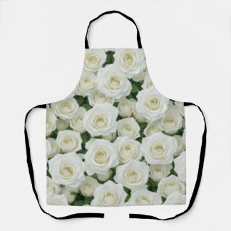 Beautiful White Roses Apron
