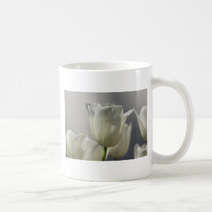 Beautiful White Spring Tulips Coffee Mug