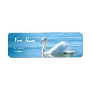 Beautiful White Swan - Address Label