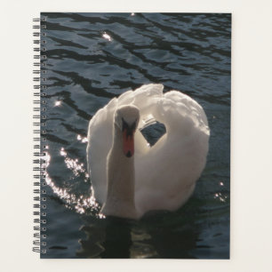 Beautiful white swan planner