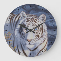 Beautiful White Tiger with Crystal Blue Eyes