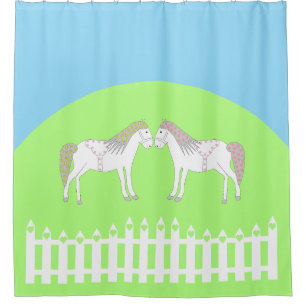 Beautiful White Wedding Horses