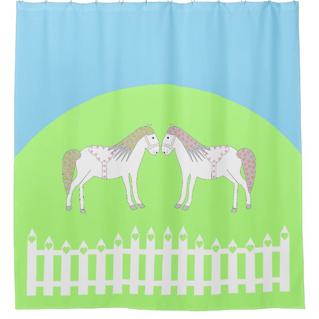 Beautiful White Wedding Horses (Front)