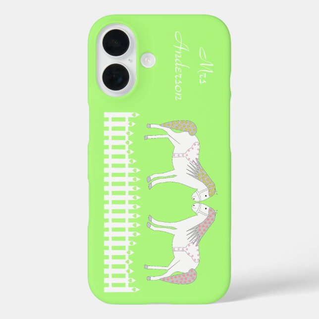 Beautiful White Wedding Horses Custom Case-Mate iPhone Case (Back)