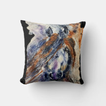 Beautiful Wild Appaloosa Horse Art Pillow
