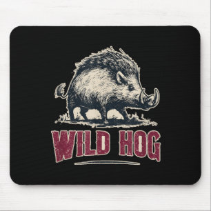 Beautiful Wild Hog Graphic for Man and Woman Mouse Pad
