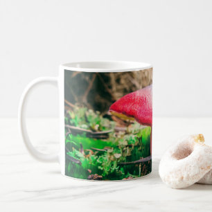Beautiful wild mushroom in an autumn field coffee mug
