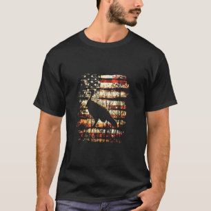 Beautiful Wild Turkey Hunting Camo American Flag T-Shirt