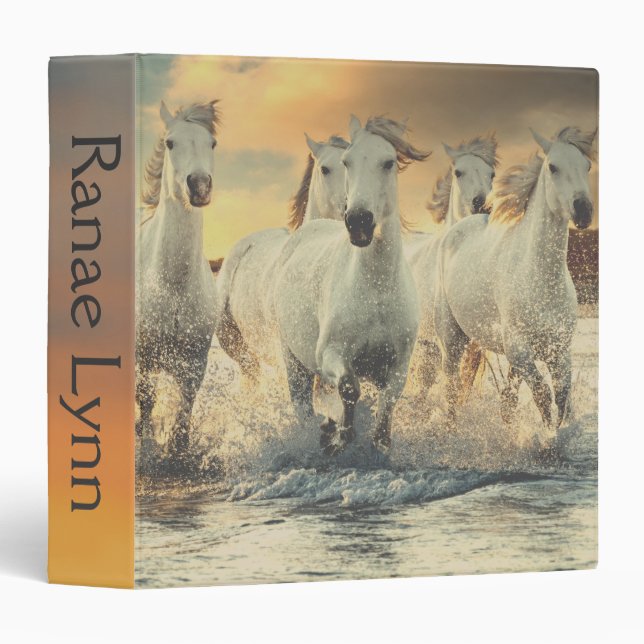 Beautiful Wild White Horses Binder (Front/Spine)