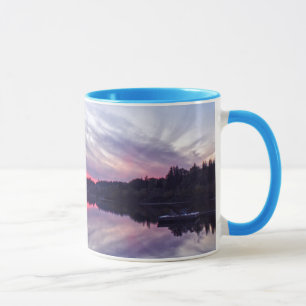 Beautiful Wilderness Sunset over Lake Photo Mug