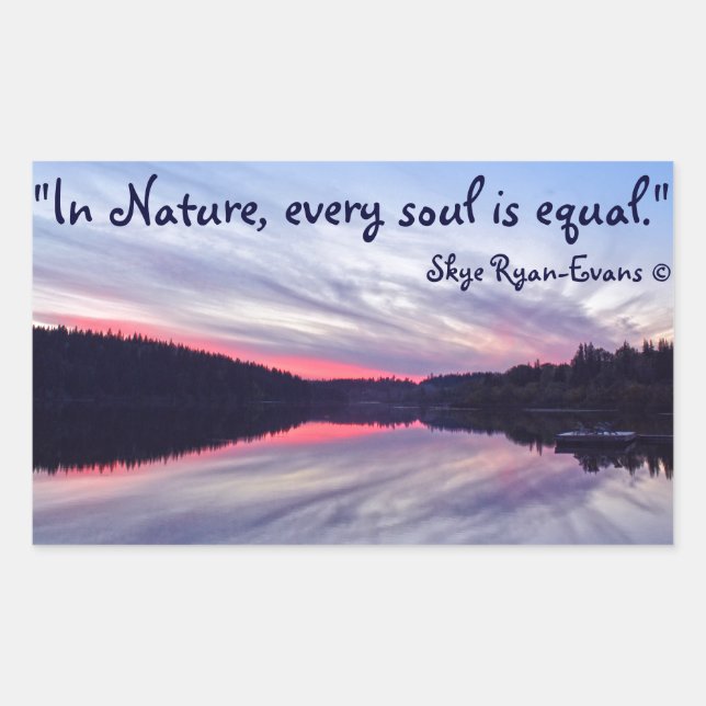 Beautiful Wilderness Sunset over Lake Photo Sticker (Front)