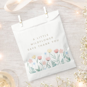 Beautiful Wildflower Bouquet Birthday Favour Bag